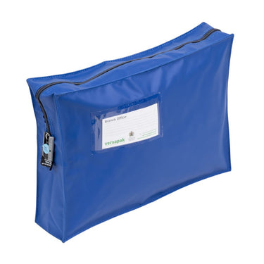 Mail Bag with Gusset ZG1 Blue Button